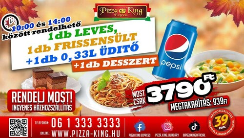 Pizza King 14 - Extra menü - Szuper ajánlat - Online order